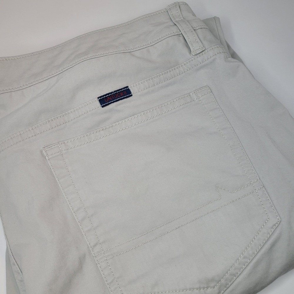 UNTUCKit Straight Fit Pants Mens 34x30 Gray Excellent Stretch Cotton Chino